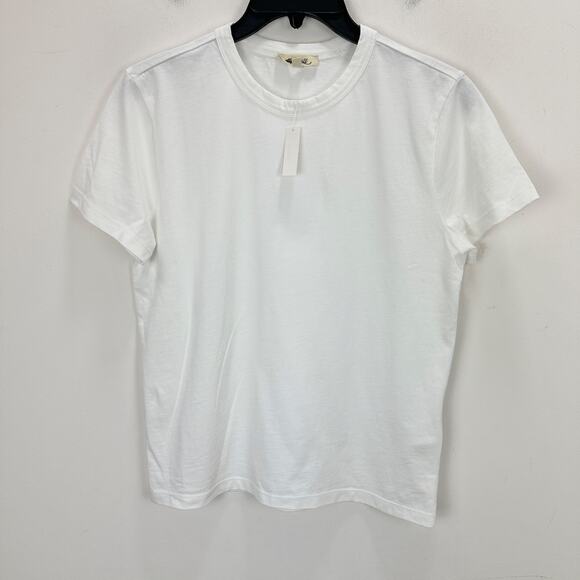 Madewell Cotton Perfect Crewneck Tee Shirt Eyelet White Basics Womens XS NWT - Picture 6 of 12